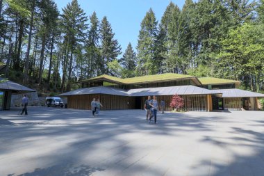 Portland, Oregon, Amerika Birleşik Devletleri - 26 Nisan 2018: Güzel Japon Bahçe Portland bahar sezonu