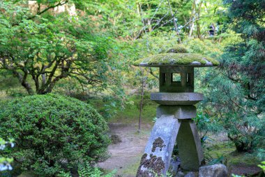 Portland, Oregon, Amerika Birleşik Devletleri - 26 Nisan 2018: Güzel Japon Bahçe Portland bahar sezonu