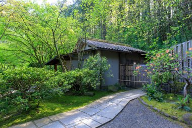 Portland, Oregon, Amerika Birleşik Devletleri - 26 Nisan 2018: Güzel Japon Bahçe Portland bahar sezonu