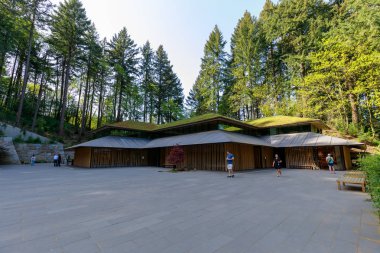 Portland, Oregon, Amerika Birleşik Devletleri - 26 Nisan 2018: Güzel Japon Bahçe Portland bahar sezonu