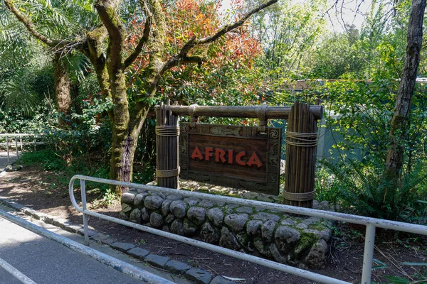 Portland Oregon Eua Abril 2018 Signboard Oregon Zoo Que Está — Fotografia de Stock