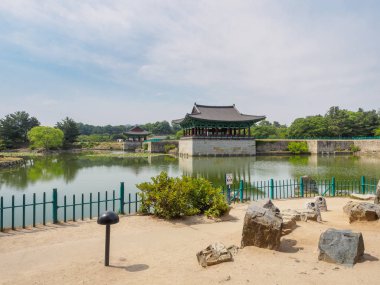 Donggung Palace and Wolji Pond in Gyeongju, South Korea clipart