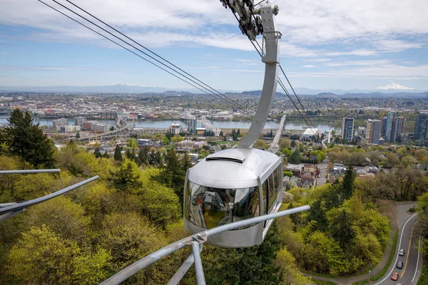 Portland Oregon Usa April 2018 Die Portland Luftseilbahn Oder Ohsu — Stockfoto