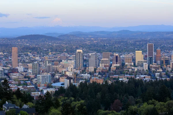 Portland Oregon Usa April 2018 Portland Oregon City Panorama Pittock — Stock Photo, Image