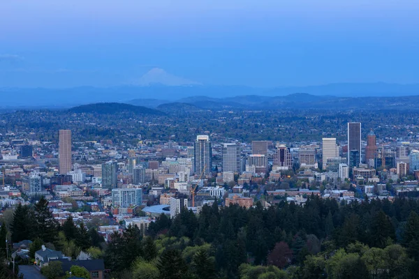 Portland Oregon Usa April 2018 Portland Oregon City Panorama Pittock — Stock Photo, Image