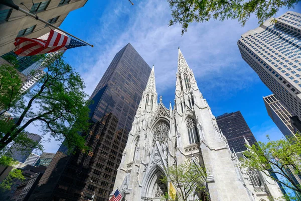 Nueva York Estados Unidos Mayo 2018 Catedral San Patricio Manhattan — Foto de Stock