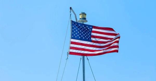 American Flag (Red Blue White Stars and Stripes) Blue Sky clouds