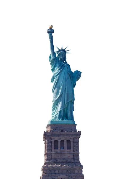Статуя Свободы Нью Йорке Изолированная — стоковое фото