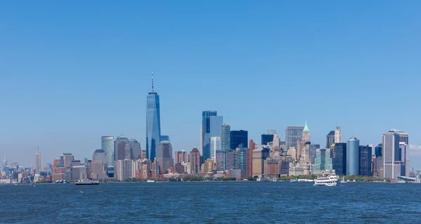 Nedre Manhattan Skyskrapor Och Ett World Trade Center New York — Stockfoto