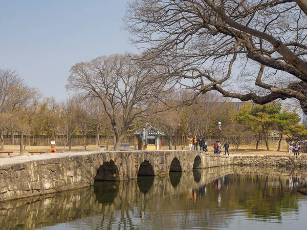 Namwon Coréia Sul Março 2018 Cenário Jardim Gwanghalluwon Primavera — Fotografia de Stock