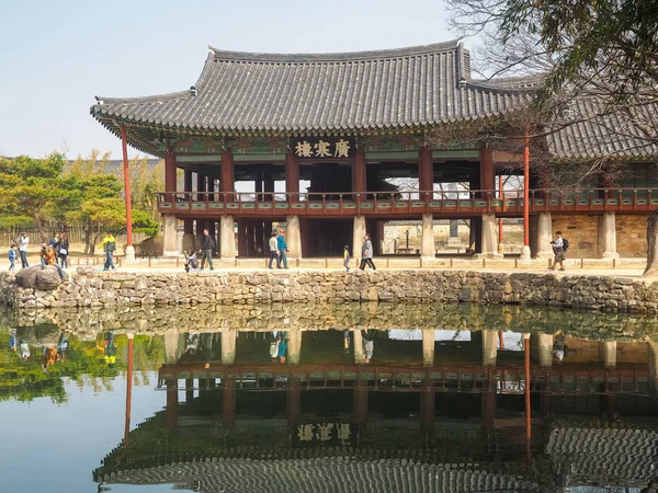 Namwon Coréia Sul Março 2018 Cenário Jardim Gwanghalluwon Primavera — Fotografia de Stock