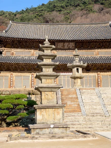 Gurye Sydkorea Mars 2018 Landskap Hwaeomsa Tempel Som Gamla Koreanska — Stockfoto