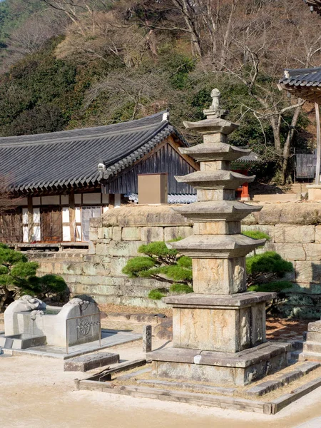 Gurye Corée Sud Mars 2018 Décor Temple Hwaeomsa Ancien Temple — Photo
