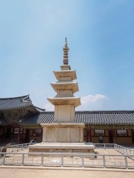 Pedra Pagode Seokgatap Templo Bulguksa Gyeongju Coreia Sul — Fotografia de Stock