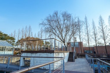 Seoul, Güney Kore Seonyudo Park manzarası. Parkta bir Filtrasyon tesisi, böylece endüstriyel bak, eskiden ama ekolojik bir parka dönüştürüldü.