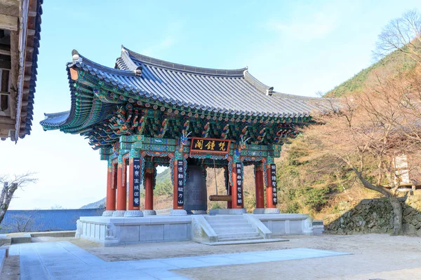 Gurye Sydkorea Mars 2018 Landskap Hwaeomsa Tempel Som Gamla Koreanska — Stockfoto