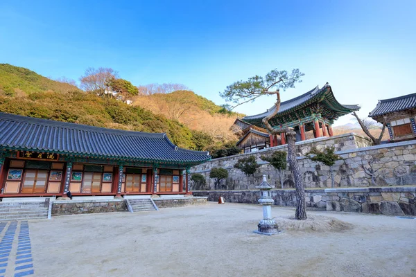 Gurye Güney Kore Mart 2018 Sahne Hwaeomsa Antik Tapınağı Ile — Stok fotoğraf