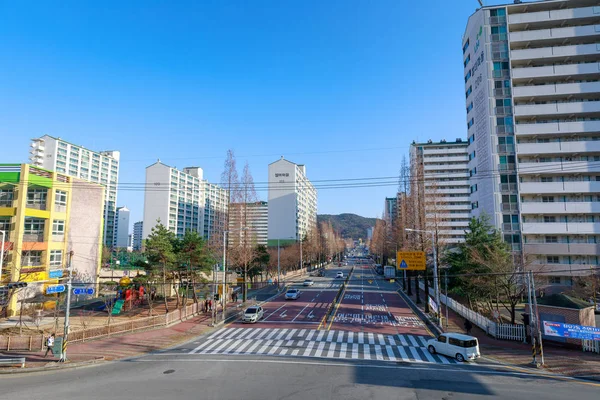 Jangyu Zuid Korea Maart 2018 Hoge Opkomst Residentiële Flatgebouw Jangyu — Stockfoto