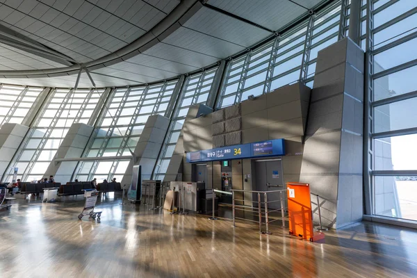 Incheon Corea Del Sur Abril 2018 Puerta Embarque Aeropuerto Internacional —  Fotos de Stock