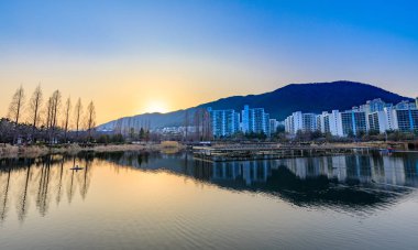 Gimhae Yeonji Parkı'nda kış