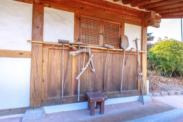 Artesanía Tradicional Cocina Casa Coreana Gimhae Hanok Sala Experiencia — Foto de Stock