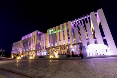 Busan, Güney Kore - 14 Mart 2018: Bay 101, bir kültür ve sanat karmaşık Haeundae alanında, Busan şehir