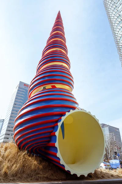 Séoul Corée Sud Mars 2018 Monument Pagode Shell Près Canal — Photo