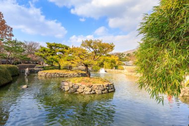 Surowangneung, mezar, Kral bir mirası koruma yerde Gimhae şehir olan Suro, Garden'da Gimhae, Güney Kore - 10 Mart 2018: