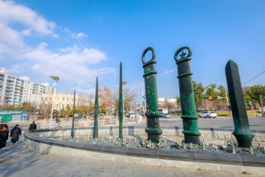 Gimhae, Güney Kore - 10 Mart 2018: Garak Çeşme Gimhae City