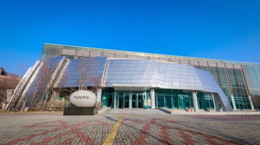 Gimhae, Güney Kore - 10 Mart 2018: bina Gimhae Ulusal Müzesi