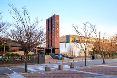 Gimhae, Güney Kore - 10 Mart 2018: bina Gimhae Ulusal Müzesi