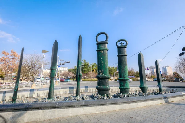 Gimhae, Güney Kore - 10 Mart 2018: Garak Çeşme Gimhae City