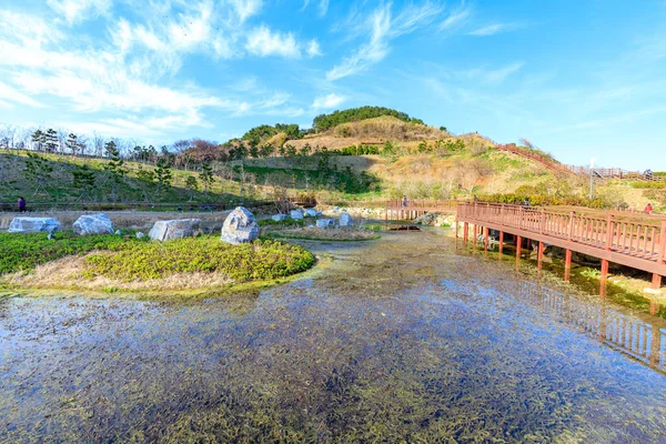 Busan Güney Kore Mart 2018 Sahne Sunrise Park Yakınındaki Oryukdo — Stok fotoğraf