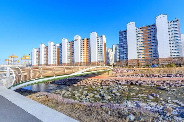 Jangyu Coreia Sul Março 2018 Edifício Apartamentos Residenciais Jangyu Província — Fotografia de Stock