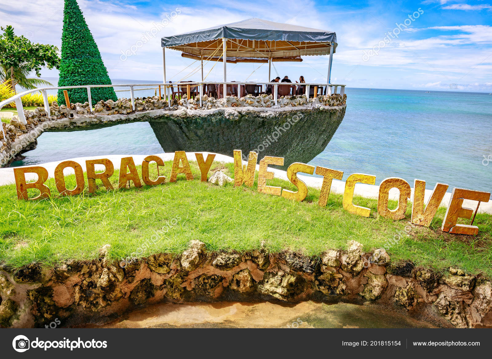 Boracay Philippines Nov 2017 Signboard West Cove Resort Which Famous
