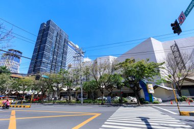 Manila, Filipinler - 17 Şubat 2018: Giriş, Greenbelt1 alışveriş merkezi Makati City, Metro Manila