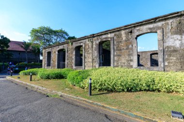 Manila, Filipinler - 17 Şubat 2018: İspanyol sömürge Fort Santiago Manila, Filipinler