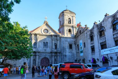 Manila, Filipinler - 17 Şubat 2018: San Agustin Kilisesi, Roma Katolik Kilisesi St Augustine Order of himayesi altında
