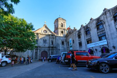 Manila, Filipinler - 17 Şubat 2018: San Agustin Kilisesi, Roma Katolik Kilisesi St Augustine Order of himayesi altında