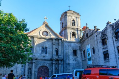 Manila, Filipinler - 17 Şubat 2018: San Agustin Kilisesi, Roma Katolik Kilisesi St Augustine Order of himayesi altında