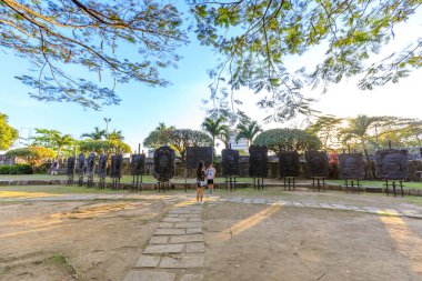 Manila, Filipinler - 17 Şubat 2018: İspanyol sömürge Intramuros bölge Manila, Filipinler