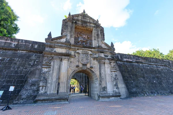 Manila, Filipinler - 17 Şubat 2018: Fort Santiago, Intramuros district, Manila, Filipinler. Fort Santiago ilk yeni kurulan şehir Manila için İspanyol fatihi tarafından inşa edilmiş bir kale..