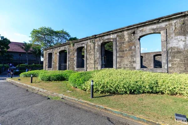 Manila, Filipinler - 17 Şubat 2018: İspanyol sömürge Fort Santiago Manila, Filipinler