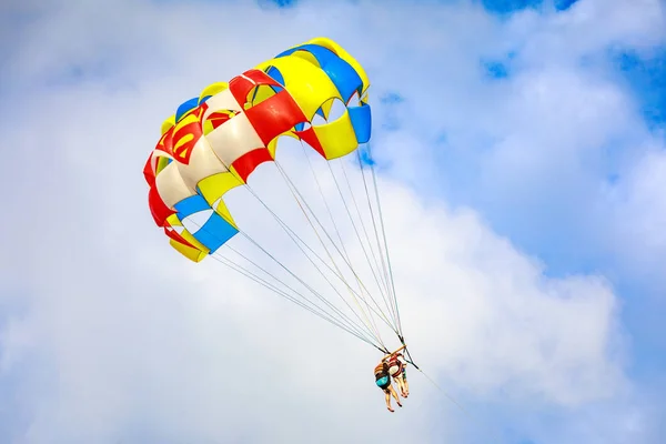 Boracay Philippines November 2017 Unidentified Tourist Doing Parachute Sailing Recreational — Stock Photo, Image