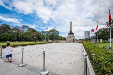 Manila, Filipinler - 4 Şubat 2018: Anıt anısına Jose Rizal(National hero) ali rıza Park Metro Manila
