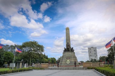 Manila, Filipinler - 4 Şubat 2018: Anıt anısına Jose Rizal(National hero) ali rıza Park Metro Manila