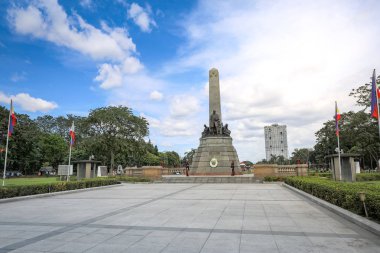Manila, Filipinler - 4 Şubat 2018: Anıt anısına Jose Rizal(National hero) ali rıza Park Metro Manila