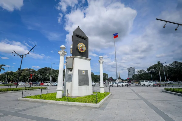 Manila Filipiny Lutego 2018 Centennial Zegar Struktury Manili Filipinach Centennial — Zdjęcie stockowe