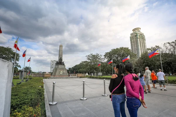 Manila Filippine Febbraio 2018 Monumento Memoria Jose Rizal Eroe Nazionale — Foto Stock