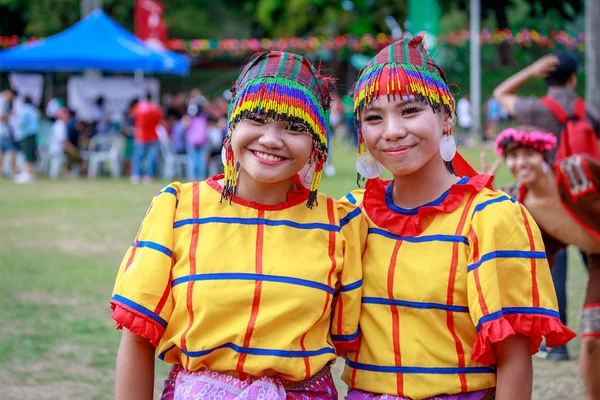 Manila Philippines Feb 2018 Student Dancer Wearing Philippines Traditional Costume — Stock Photo, Image